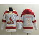 Men's St. Louis Cardinals #6 Stan Musial Retired White Baseball MLB Hoodie