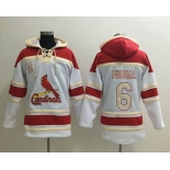 Men's St. Louis Cardinals #6 Stan Musial Retired White Baseball MLB Hoodie