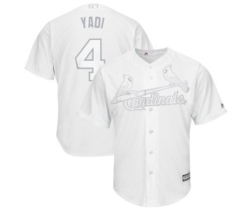 Men's St. Louis Cardinals 4 Yadier Molina Yadi White 2019 Players' Weekend Player Jersey