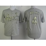 St. Louis Cardinals #4 Yadier Molina Gray With Camo Jersey