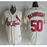 Men's St. Louis Cardinals #50 Adam Wainwright Alternate Cream 2015 MLB Cool Base Jersey