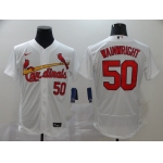 Men's St. Louis Cardinals #50 Adam Wainwright White Stitched MLB Flex Base Nike Jersey