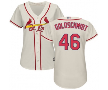 Cardinals #46 Paul Goldschmidt Cream Alternate Women's Stitched Baseball Jersey
