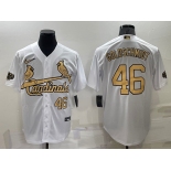 Men's St Louis Cardinals #46 Paul Goldschmidt Number White 2022 All Star Stitched Cool Base Nike Jersey
