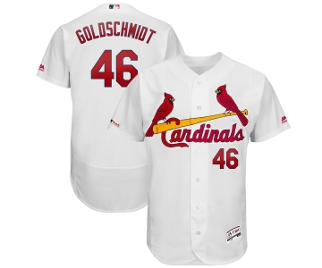 Men's St. Louis Cardinals 46 Paul Goldschmidt White 150th Patch Flexbase Jersey