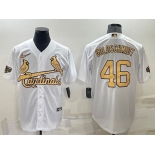 Men's St Louis Cardinals #46 Paul Goldschmidt White 2022 All Star Stitched Cool Base Nike Jersey