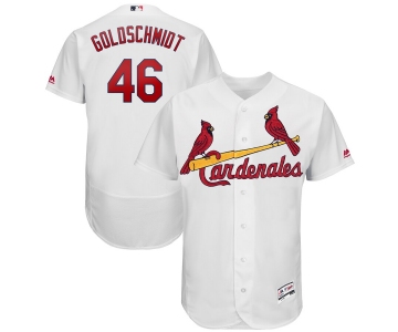 St. Louis Cardinals #46 Paul Goldschmidt Majestic 2019 Hispanic Heritage Flex Base Authentic Player White Jersey