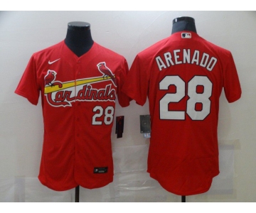 Men St.Louis Cardinals 28 Arenado Red Elite Nike MLB Jerseys