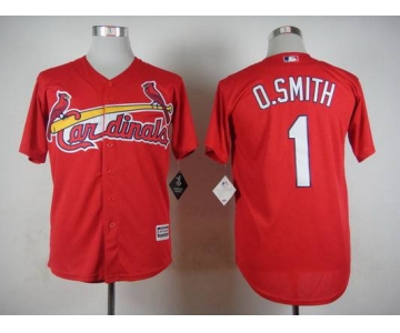 Men's St. Louis Cardinals #1 Ozzie Smith 2015 Red Jersey
