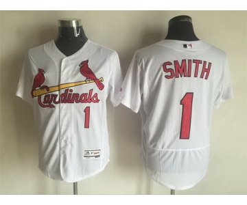 Men's St. Louis Cardinals #1 Ozzie Smith Retired White 2016 Flexbase Majestic Baseball Jersey