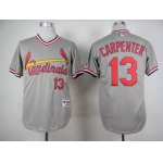 Men's St. Louis Cardinals #13 Matt Carpenter 1978 Gray Pullover Jersey