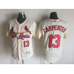 Men's St. Louis Cardinals #13 Matt Carpenter Cream 2016 Flexbase Majestic Baseball Jersey
