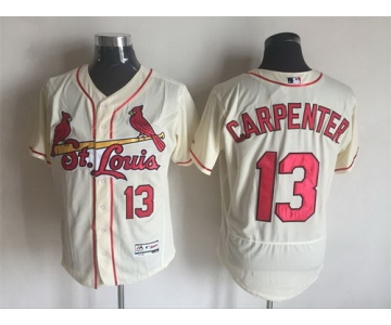 Men's St. Louis Cardinals #13 Matt Carpenter Cream 2016 Flexbase Majestic Baseball Jersey