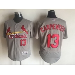 Men's St. Louis Cardinals #13 Matt Carpenter Gray Road 2016 Flexbase Majestic Baseball Jersey