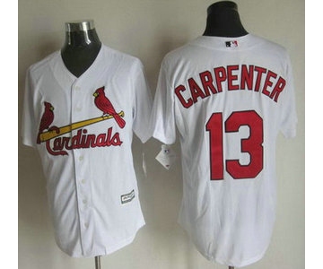 Men's St. Louis Cardinals #13 Matt Carpenter Home White 2015 MLB Cool Base Jersey