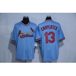 Men's St. Louis Cardinals #13 Matt Carpenter Light Blue Majestic Cool Base Cooperstown Collection Player Jersey