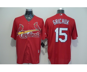 Men's St. Louis Cardinals #15 Randal Grichuk Retired Red 2015 MLB Cool Base Jersey