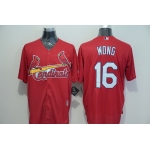 Men's St. Louis Cardinals #16 Kolten Wong Red 2015 MLB Cool Base Jersey