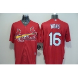 Men's St. Louis Cardinals #16 Kolten Wong Red 2015 MLB Cool Base Jersey
