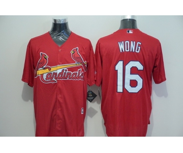 Men's St. Louis Cardinals #16 Kolten Wong Red 2015 MLB Cool Base Jersey