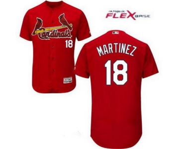 Men's St. Louis Cardinals #18 Carlos Martinez Red Stitched MLB Majestic Flex Base Jersey