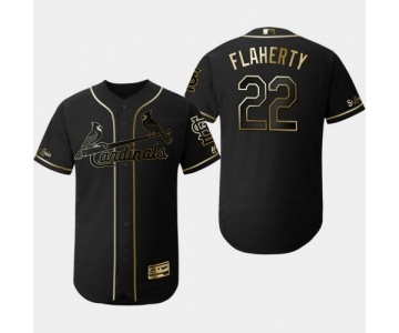 Men's St. Louis Cardinals #22 Jack Flaherty 2019 Golden Edition Black Flex Base Jersey