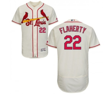 Men's St. Louis Cardinals #22 Jack Flaherty Authentic Cream Flex Base Alternate Collection Jersey