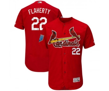Men's St. Louis Cardinals #22 Jack Flaherty Authentic Scarlet Flex Base 2018 Spring Training Jersey