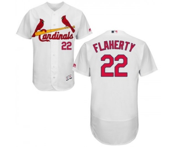 Men's St. Louis Cardinals #22 Jack Flaherty Authentic White Flex Base Home Collection Jersey