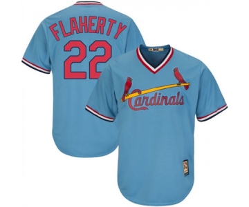 Men's St. Louis Cardinals #22 Jack Flaherty Light Blue Cool Base Alternate Cooperstown Jersey