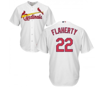 Men's St. Louis Cardinals #22 Jack Flaherty White Cool Base Home Jersey