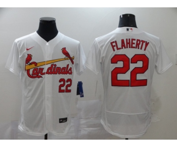Men's St. Louis Cardinals #22 Jack Flaherty White Stitched MLB Flex Base Nike Jersey