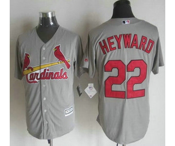 Men's St. Louis Cardinals #22 Jason Heyward Away Gray 2015 MLB Cool Base Jersey