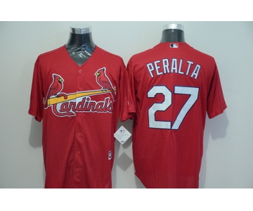 Men's St. Louis Cardinals #27 Jhonny Peralta Red 2015 MLB Cool Base Jersey