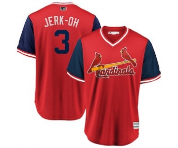Men's St. Louis Cardinals 3 Jedd Gyorko Jerk-Oh Majestic Red 2018 Players' Weekend Cool Base Jersey