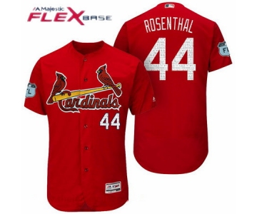 Men's St. Louis Cardinals #44 Trevor Rosenthal Red 2017 Spring Training Stitched MLB Majestic Flex Base Jersey