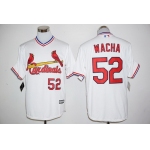 Men's St. Louis Cardinals #52 Michael Wacha White Pullover Cool Base Baseball Jersey