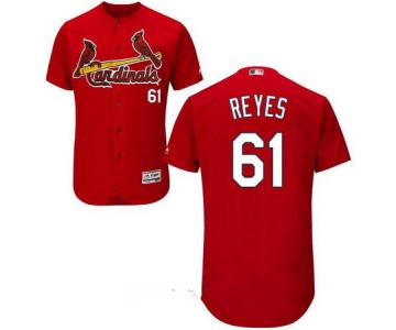 Men's St. Louis Cardinals #61 Alex Reyes Red Stitched MLB Majestic Flex Base Jersey