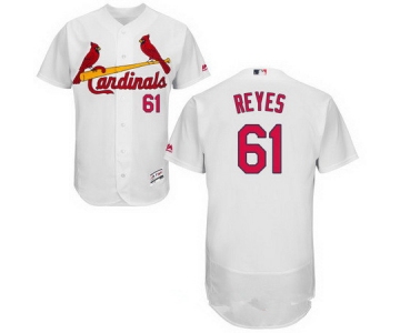 Men's St. Louis Cardinals #61 Alex Reyes White Home Stitched MLB Majestic Flex Base Jersey