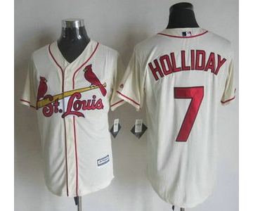 Men's St. Louis Cardinals #7 Matt Holliday Alternate Cream 2015 MLB Cool Base Jersey