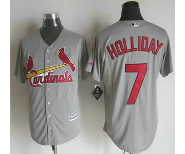 Men's St. Louis Cardinals #7 Matt Holliday Away Gray 2015 MLB Cool Base Jersey