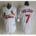 Men's St. Louis Cardinals #7 Matt Holliday Home White 2015 MLB Cool Base Jersey