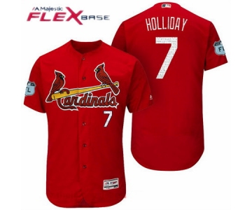Men's St. Louis Cardinals #7 Matt Holliday Red 2017 Spring Training Stitched MLB Majestic Flex Base Jersey