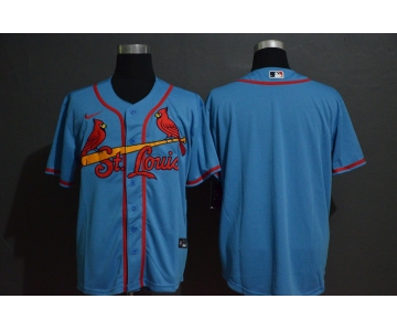 Men's St. Louis Cardinals Blank Light Blue Stitched MLB Cool Base Nike Jersey