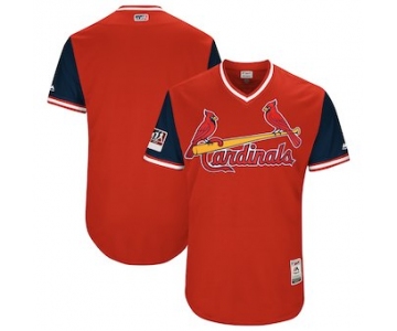 Men's St. Louis Cardinals Blank Majestic Red 2018 Players' Weekend Authentic Team Jersey