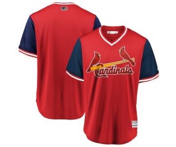 Men's St. Louis Cardinals Blank Majestic Red 2018 Players' Weekend Team Cool Base Jersey