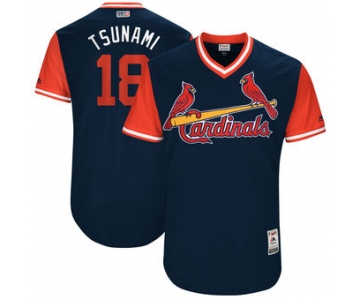 Men's St. Louis Cardinals Carlos Martinez Tsunami Majestic Navy 2017 Players Weekend Authentic Jersey