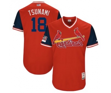 Men's St. Louis Cardinals Carlos Martinez Tsunami Majestic Red 2018 Players' Weekend Authentic Jersey