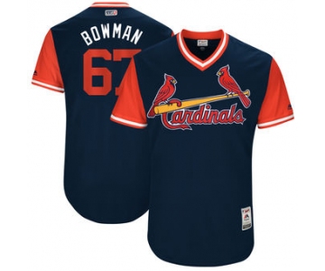 Men's St. Louis Cardinals Matt Bowman Bowman Majestic Navy 2017 Players Weekend Authentic Jersey