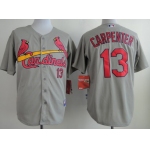 St. Louis Cardinals #13 Matt Carpenter Gray Jersey
